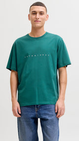 JACK & JONES JJESTAR tee in deep teal - Image 1
