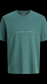JACK & JONES JJESTAR tee in deep teal - Image 3
