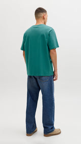 JACK & JONES JJESTAR tee in deep teal - Image 2