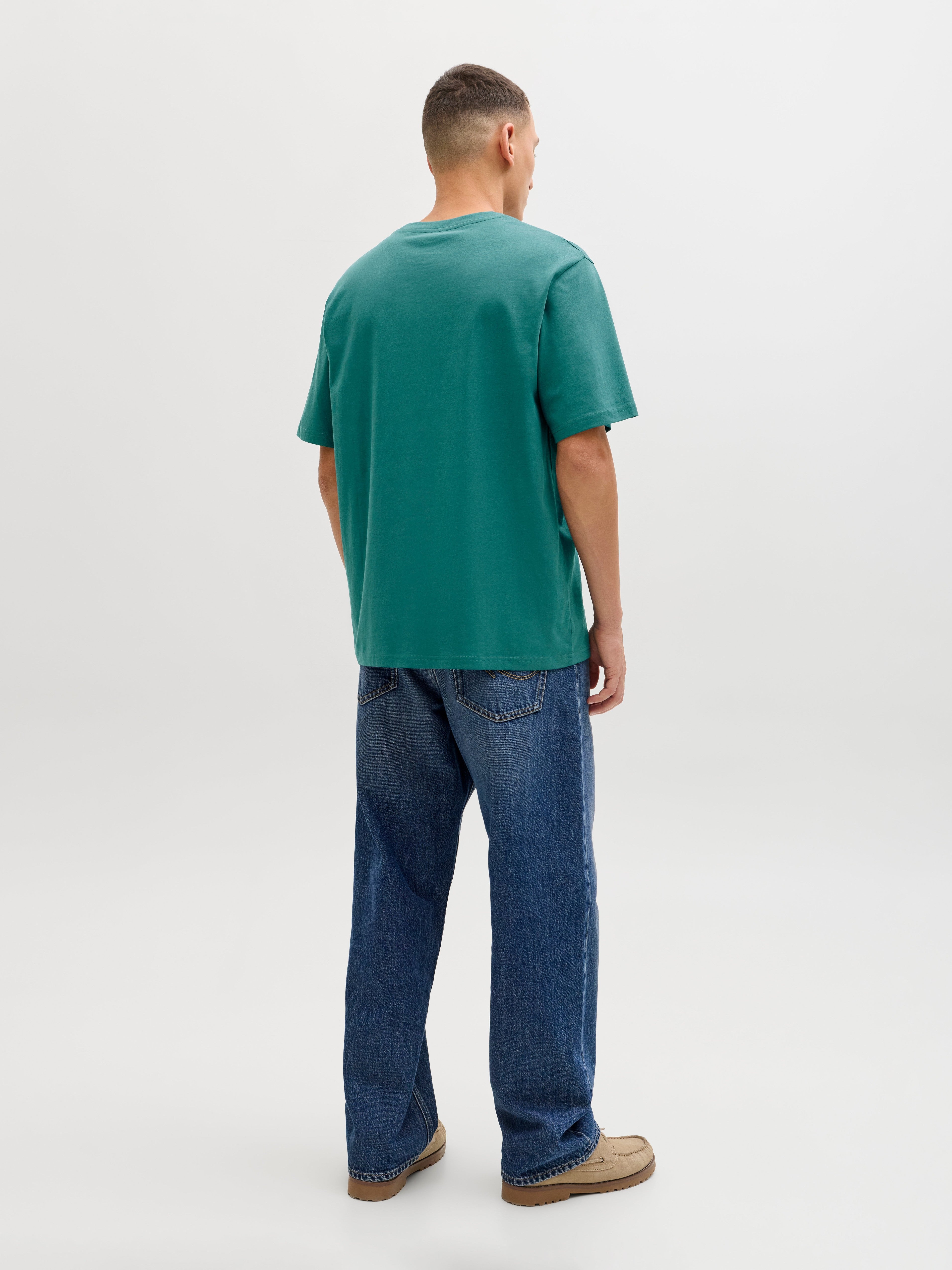 JACK & JONES JJESTAR tee in deep teal - Image 2