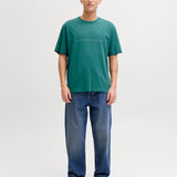 JACK & JONES JJESTAR tee in deep teal - Image 4
