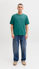JACK & JONES JJESTAR tee in deep teal - Image 4