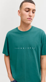 JACK & JONES JJESTAR tee in deep teal - Image 7