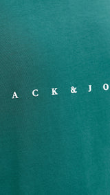 JACK & JONES JJESTAR tee in deep teal - Image 6