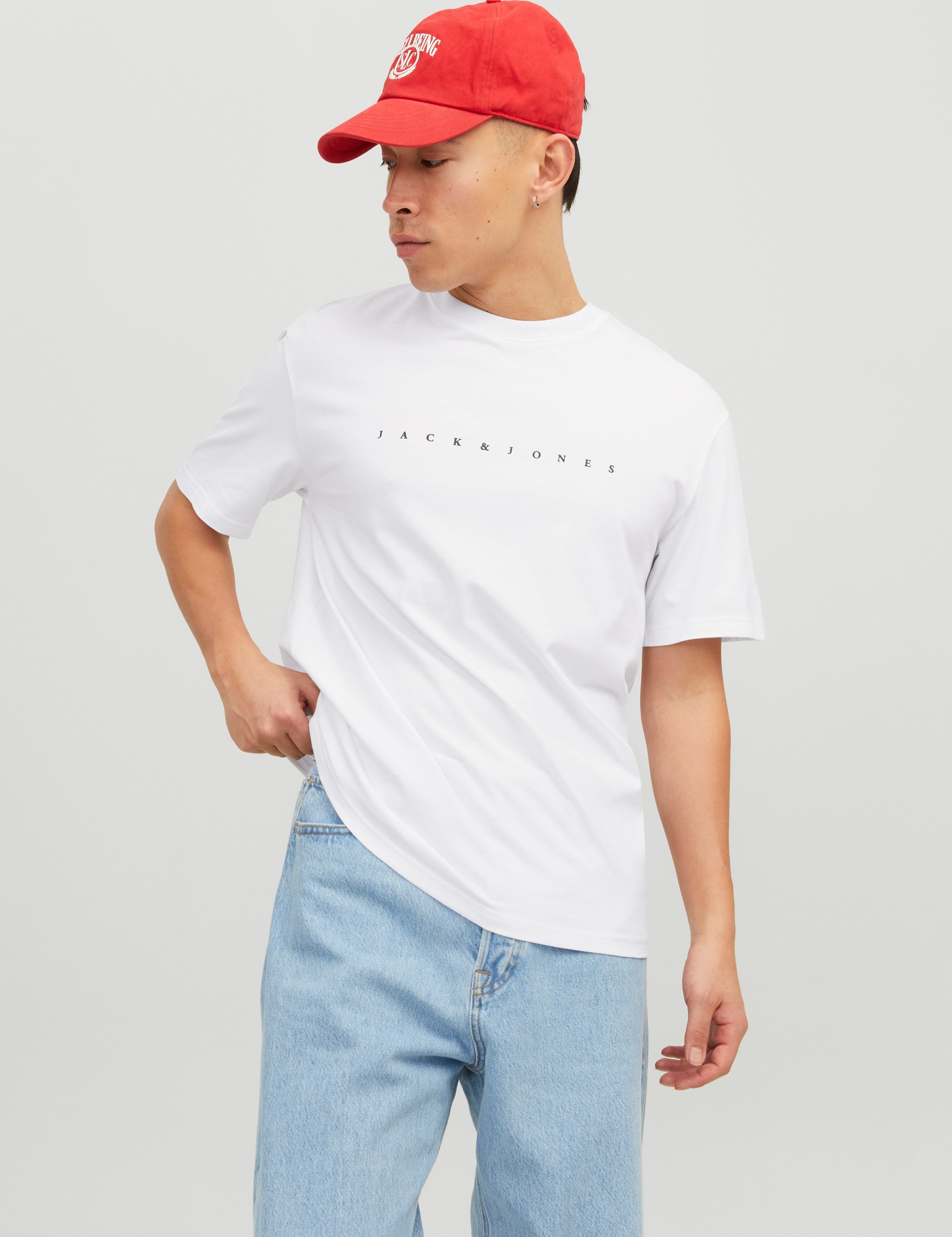JACK & JONES JJESTAR tee in white - Image 1