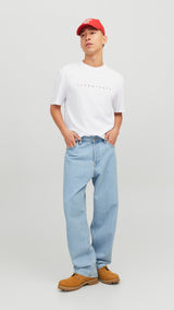 JACK & JONES JJESTAR tee in white - Image 4