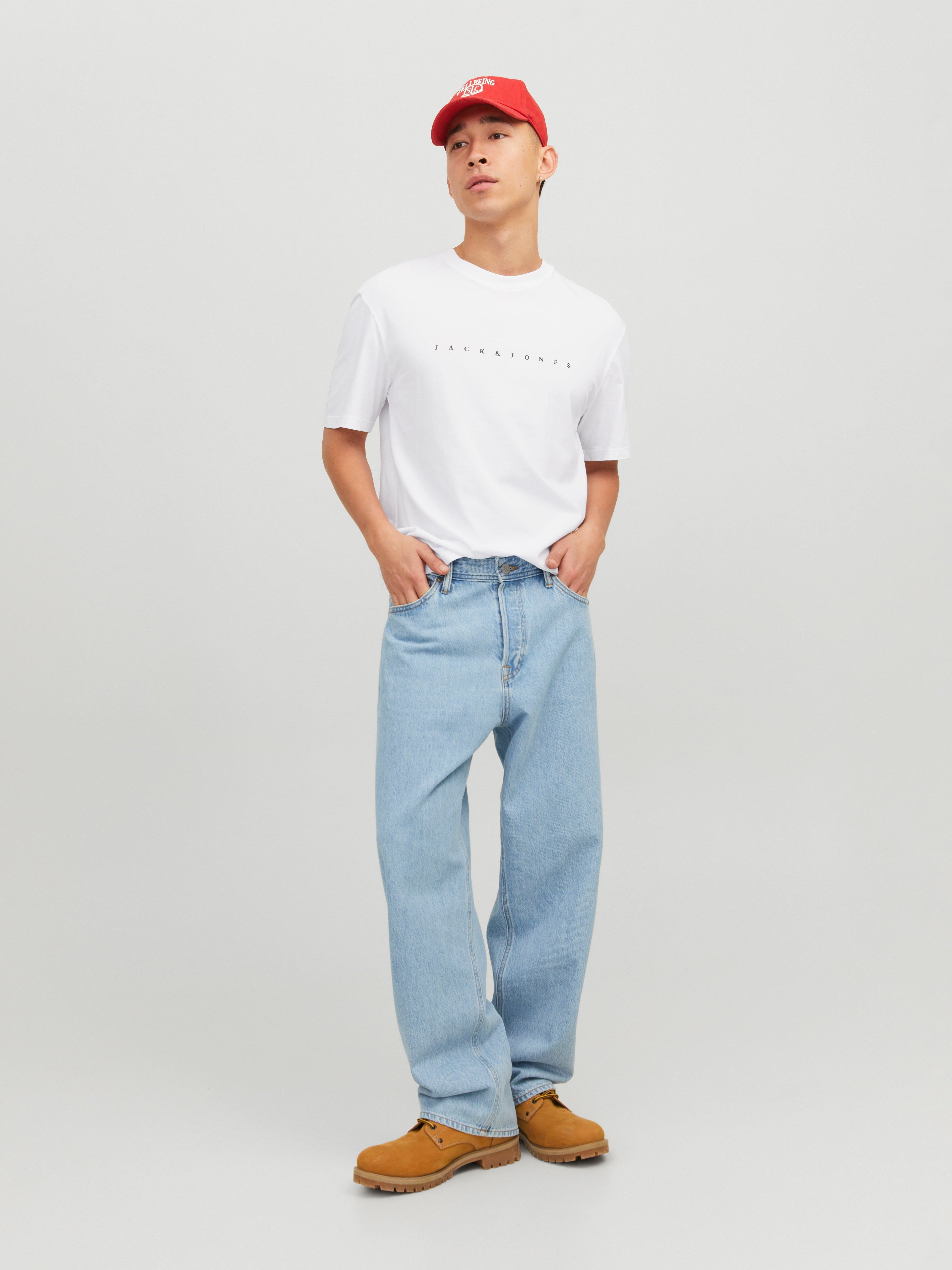 JACK & JONES JJESTAR tee in white - Image 4