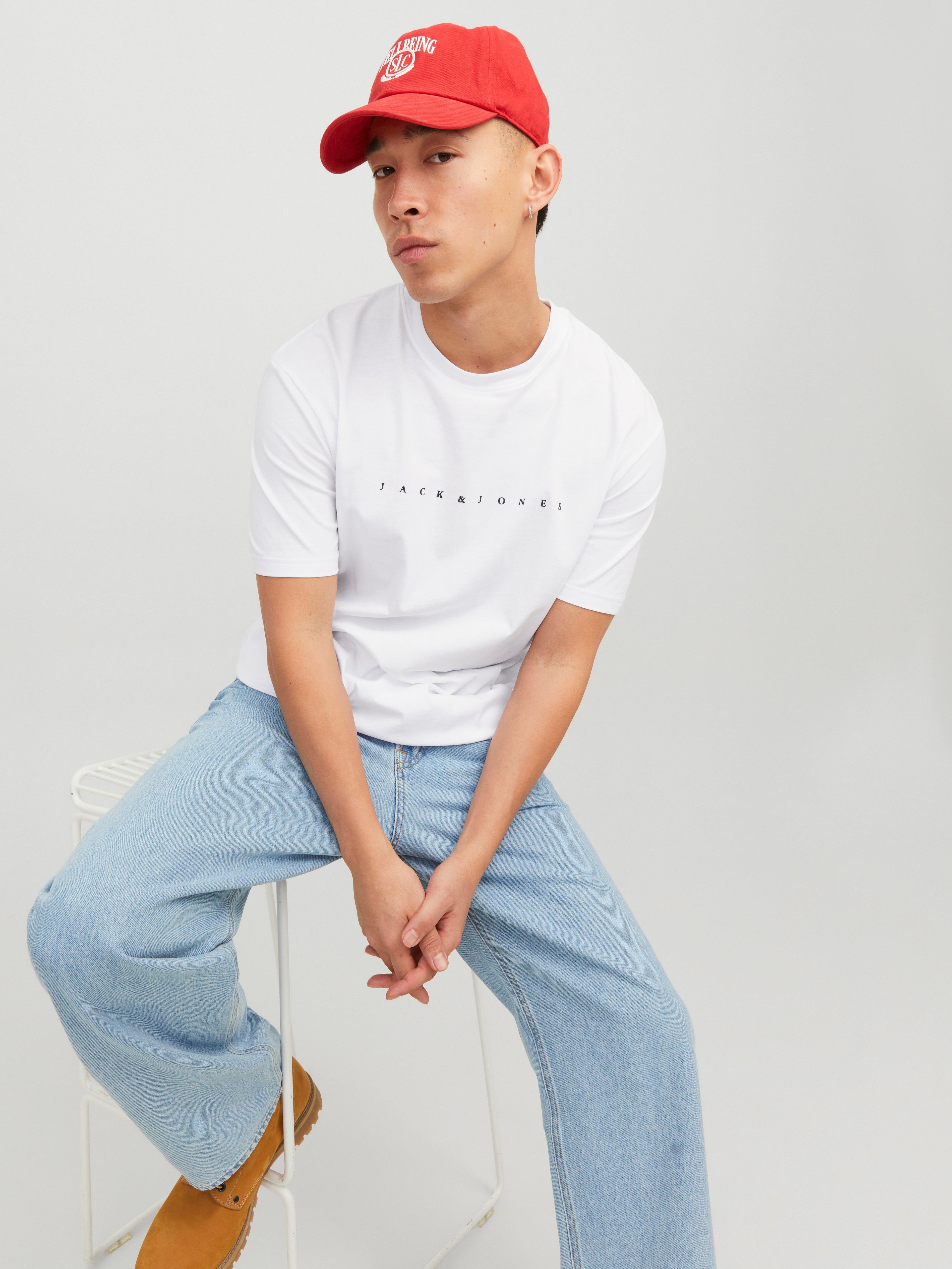 JACK & JONES JJESTAR tee in white - Image 7