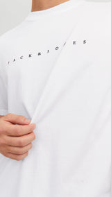 JACK & JONES JJESTAR tee in white - Image 5