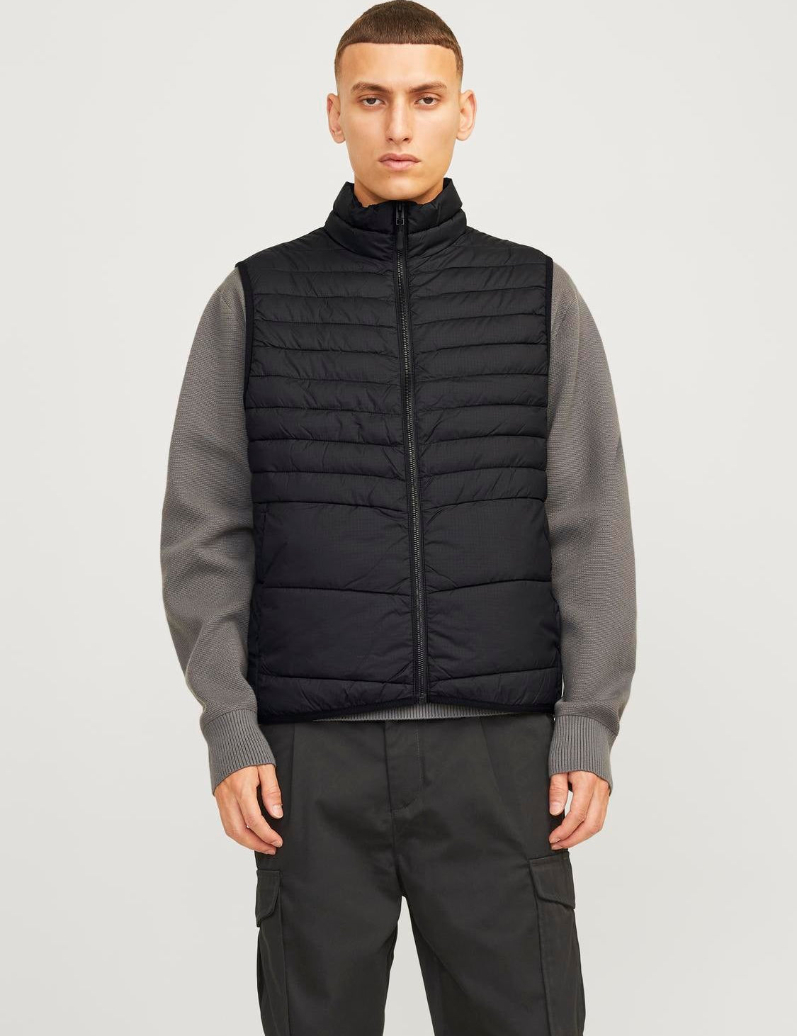 JACK & JONES JJESTATE packable collar - black