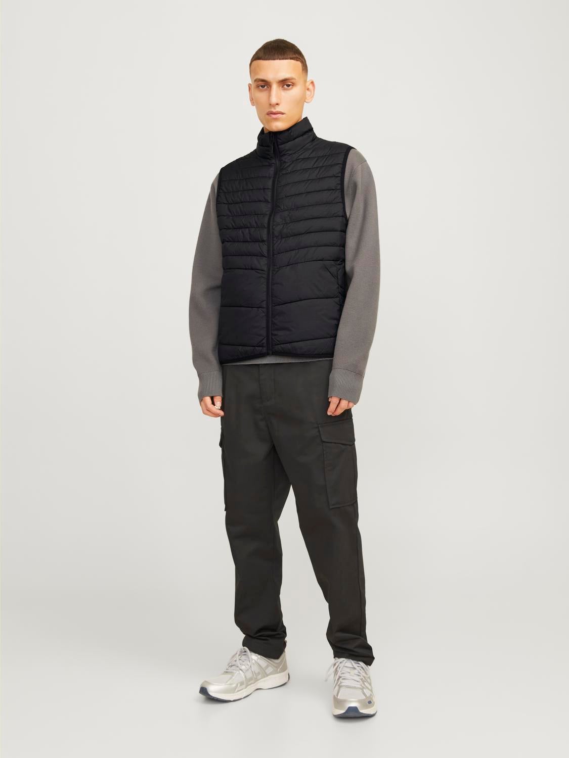 JACK & JONES JJESTATE packable collar - black