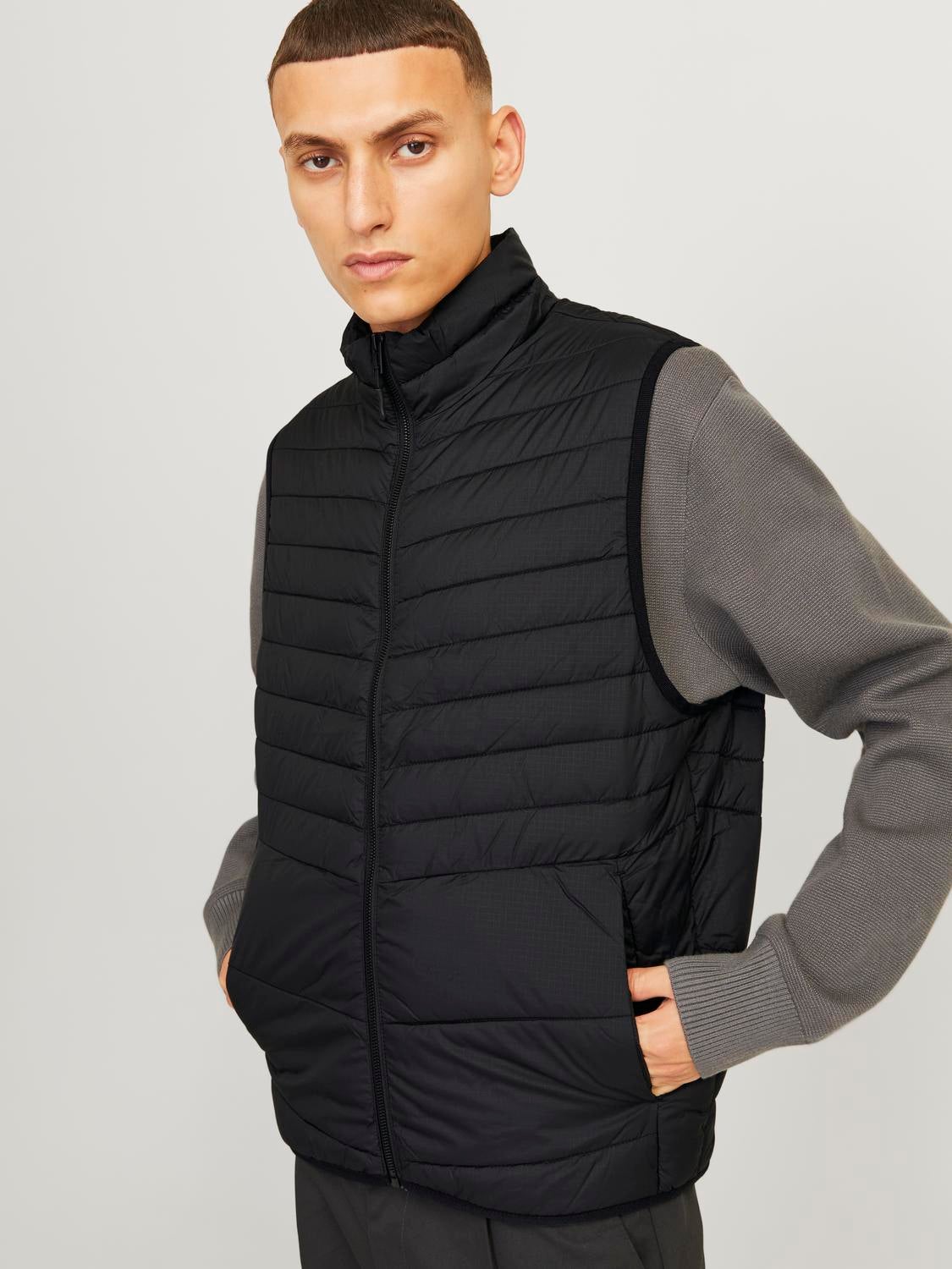 JACK & JONES JJESTATE packable collar - black