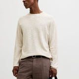 JACK & JONES JJESUMMER knit crew neck - string w. white
