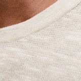 JACK & JONES JJESUMMER knit crew neck - string w. white