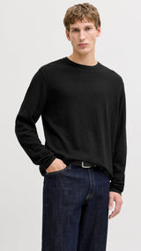 JACK & JONES JJESUMMER knit crew neck - black