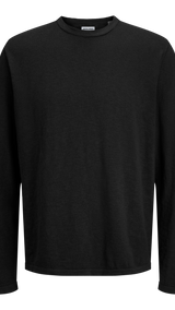 JACK & JONES JJESUMMER knit crew neck - black