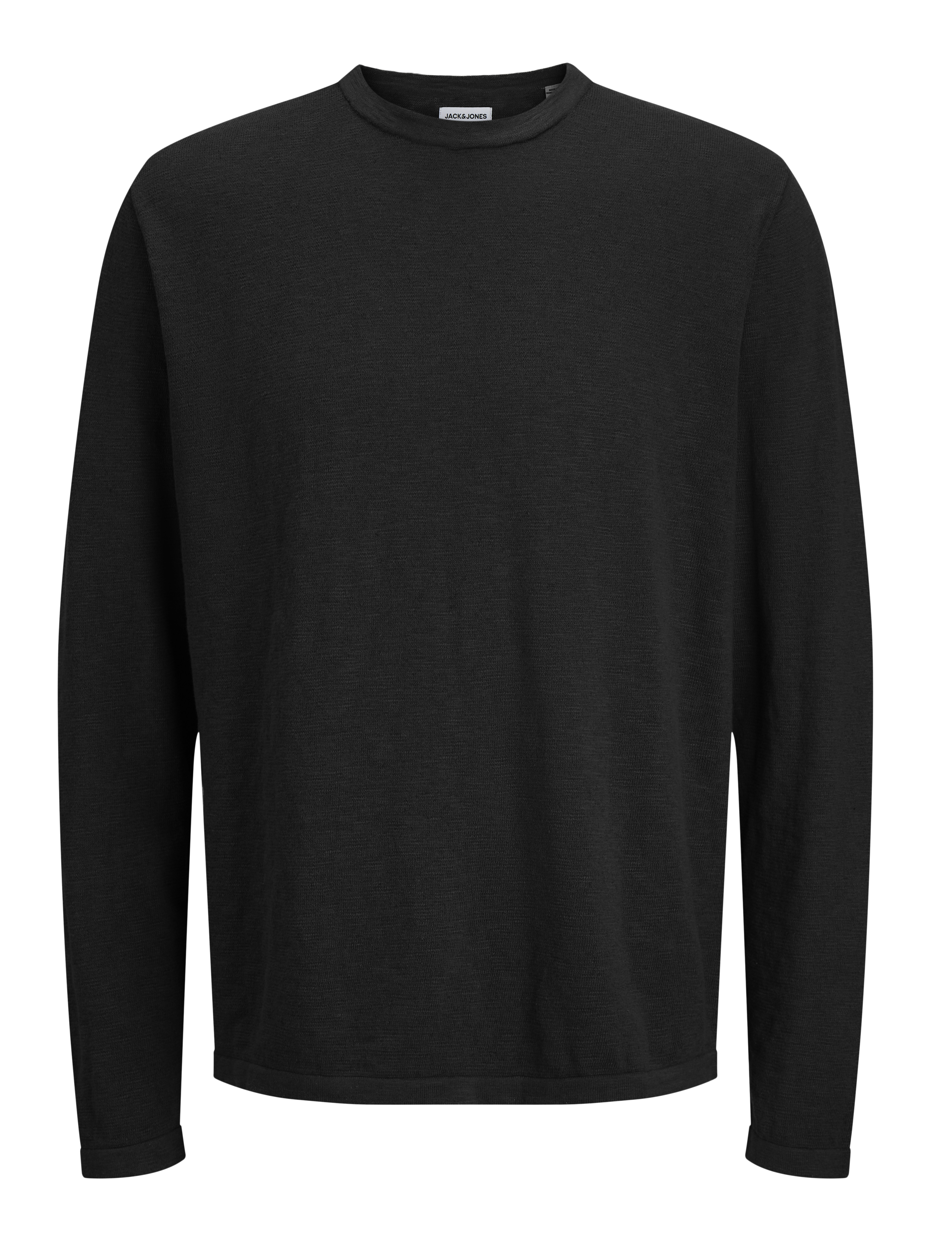 JACK & JONES JJESUMMER knit crew neck - black