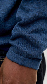 JACK & JONES JJESUMMER knit crew neck - navy blazer melange