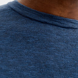JACK & JONES JJESUMMER knit crew neck - navy blazer melange