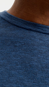 JACK & JONES JJESUMMER knit crew neck - navy blazer melange