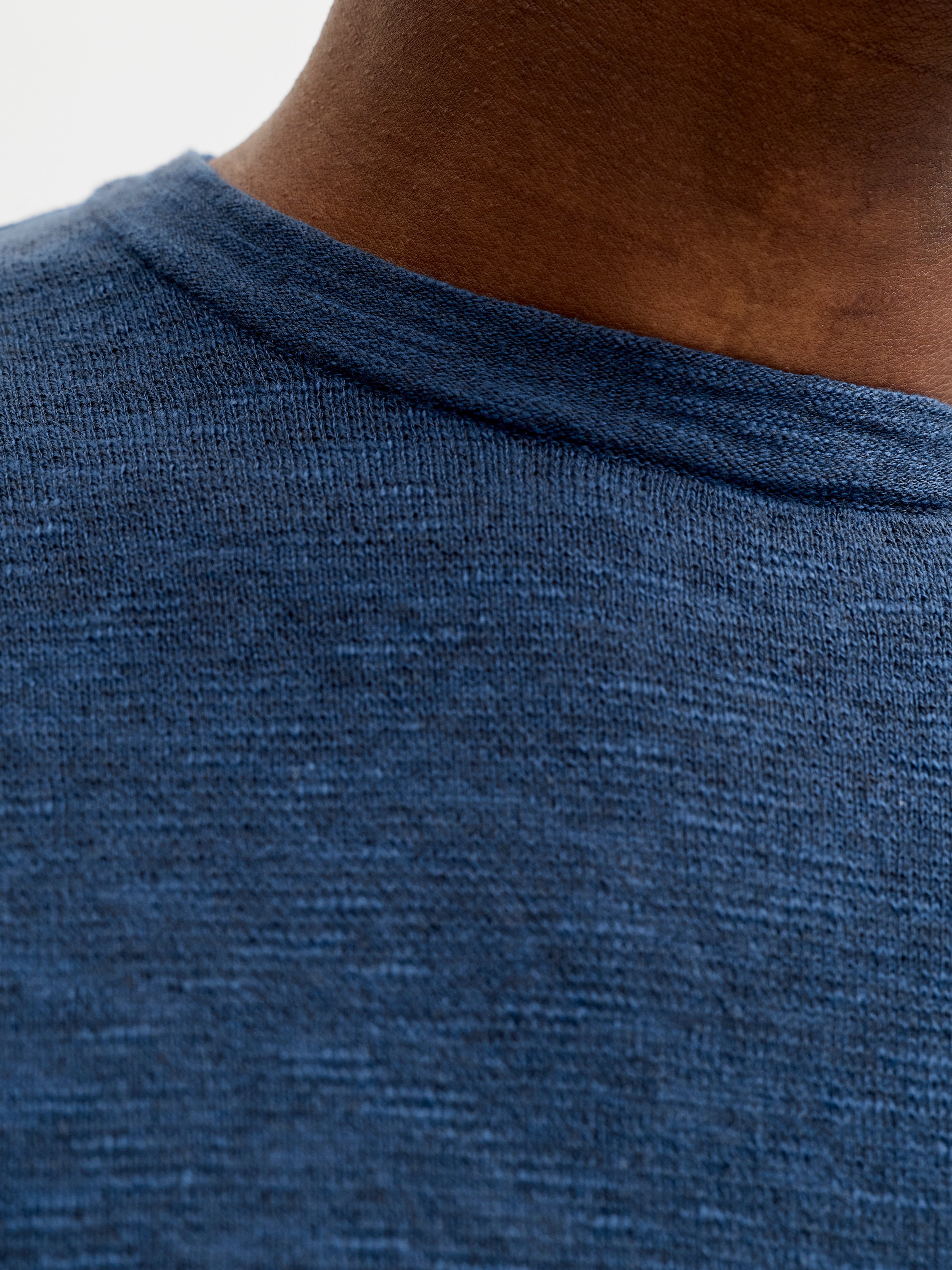 JACK & JONES JJESUMMER knit crew neck - navy blazer melange