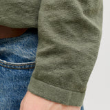 JACK & JONES JJESUMMER knit crew neck - dusty olive