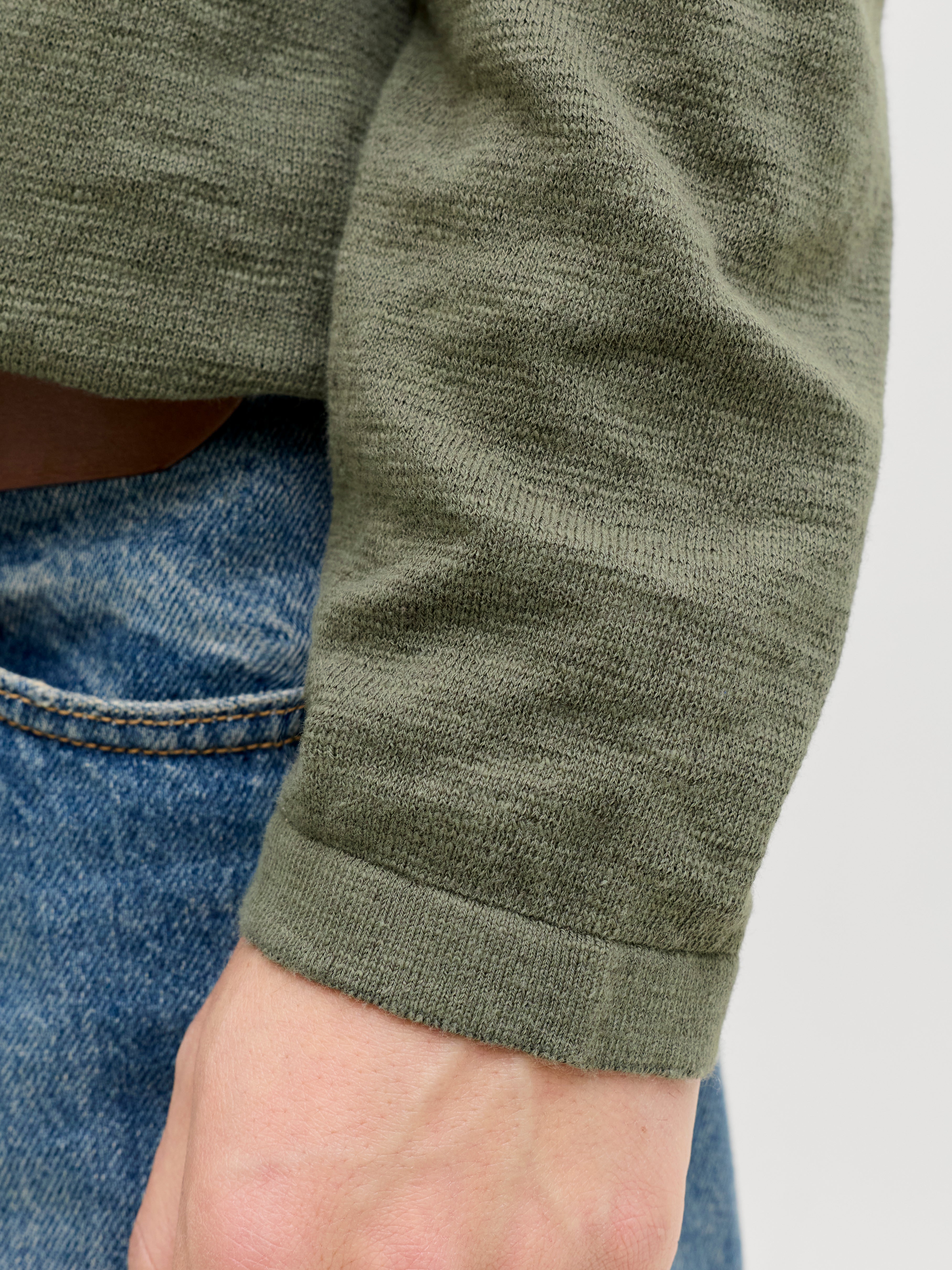 JACK & JONES JJESUMMER knit crew neck - dusty olive