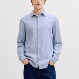 JACK & JONES JJESUMMER linen blend shirt - infinity stripes