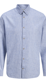 JACK & JONES JJESUMMER linen blend shirt - infinity stripes