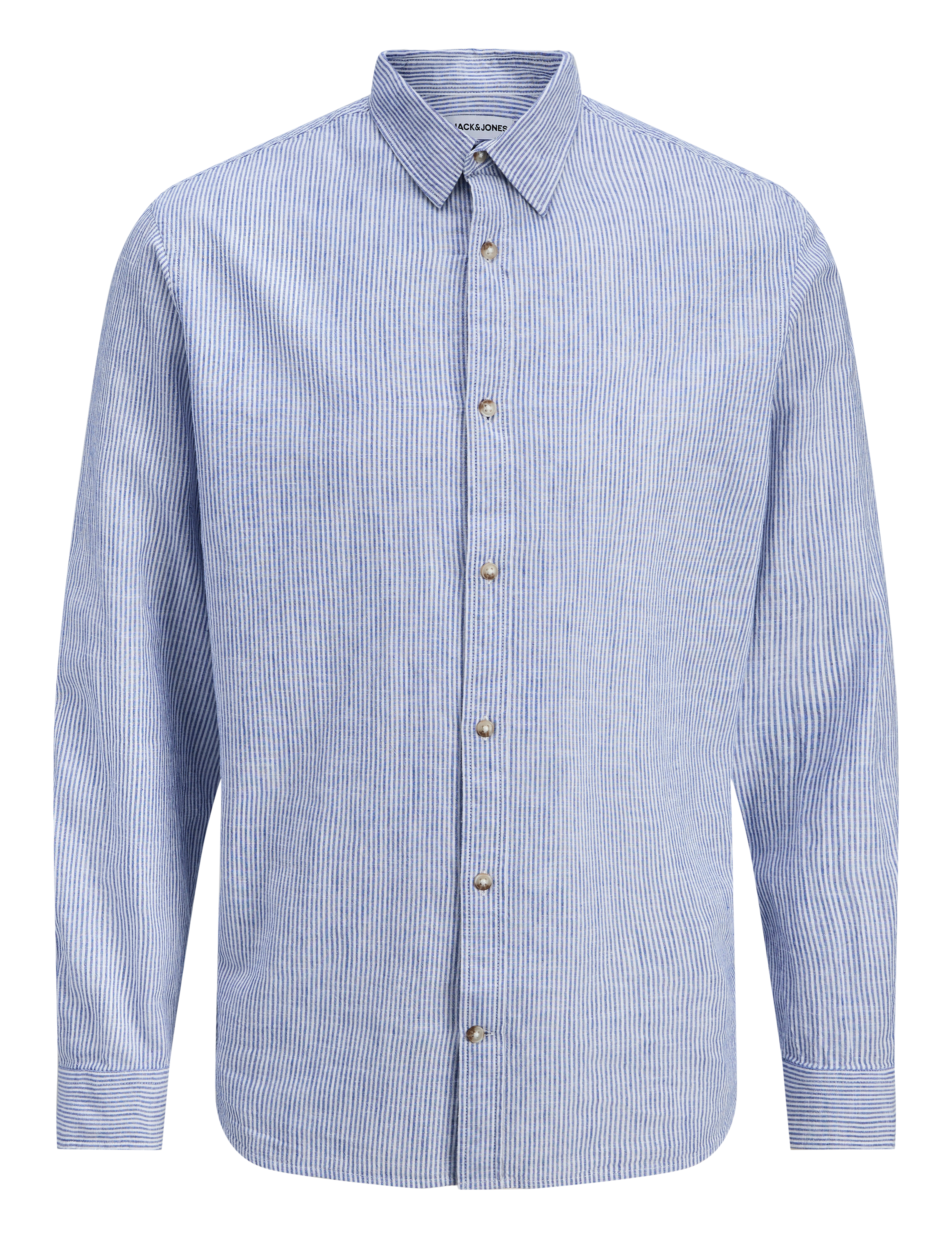 JACK & JONES JJESUMMER linen blend shirt - infinity stripes