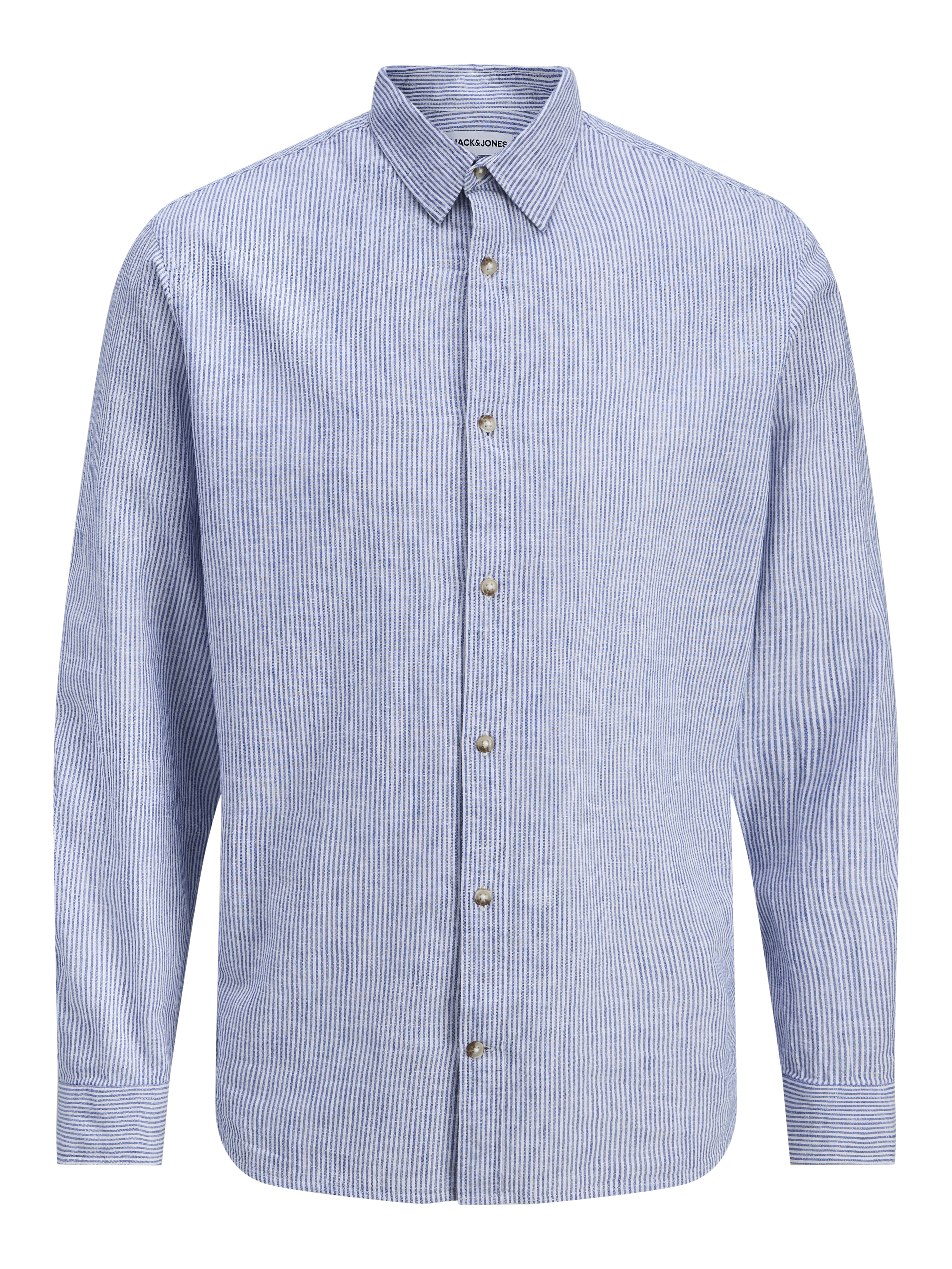JACK & JONES JJESUMMER linen blend shirt - infinity stripes