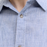 JACK & JONES JJESUMMER linen blend shirt - infinity stripes