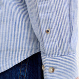 JACK & JONES JJESUMMER linen blend shirt - infinity stripes