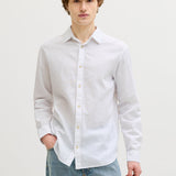 JACK & JONES JJESUMMER linen blend shirt - white