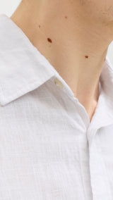JACK & JONES JJESUMMER linen blend shirt - white
