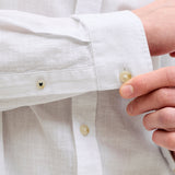 JACK & JONES JJESUMMER linen blend shirt - white