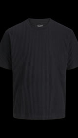 JACK & JONES JJEURBAN edge structure tee in black 1 - Image 3