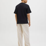JACK & JONES JJEURBAN edge structure tee in black 1 - Image 2