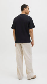 JACK & JONES JJEURBAN edge structure tee in black 1 - Image 2