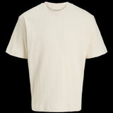 JACK & JONES JJEURBAN edge structure tee in antique white 1 - Image 3