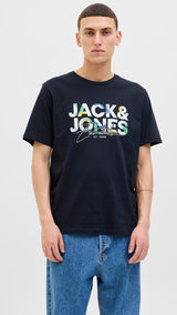 JACK & JONES JJGEPLAS tee crew neck in sky captain - Image 1