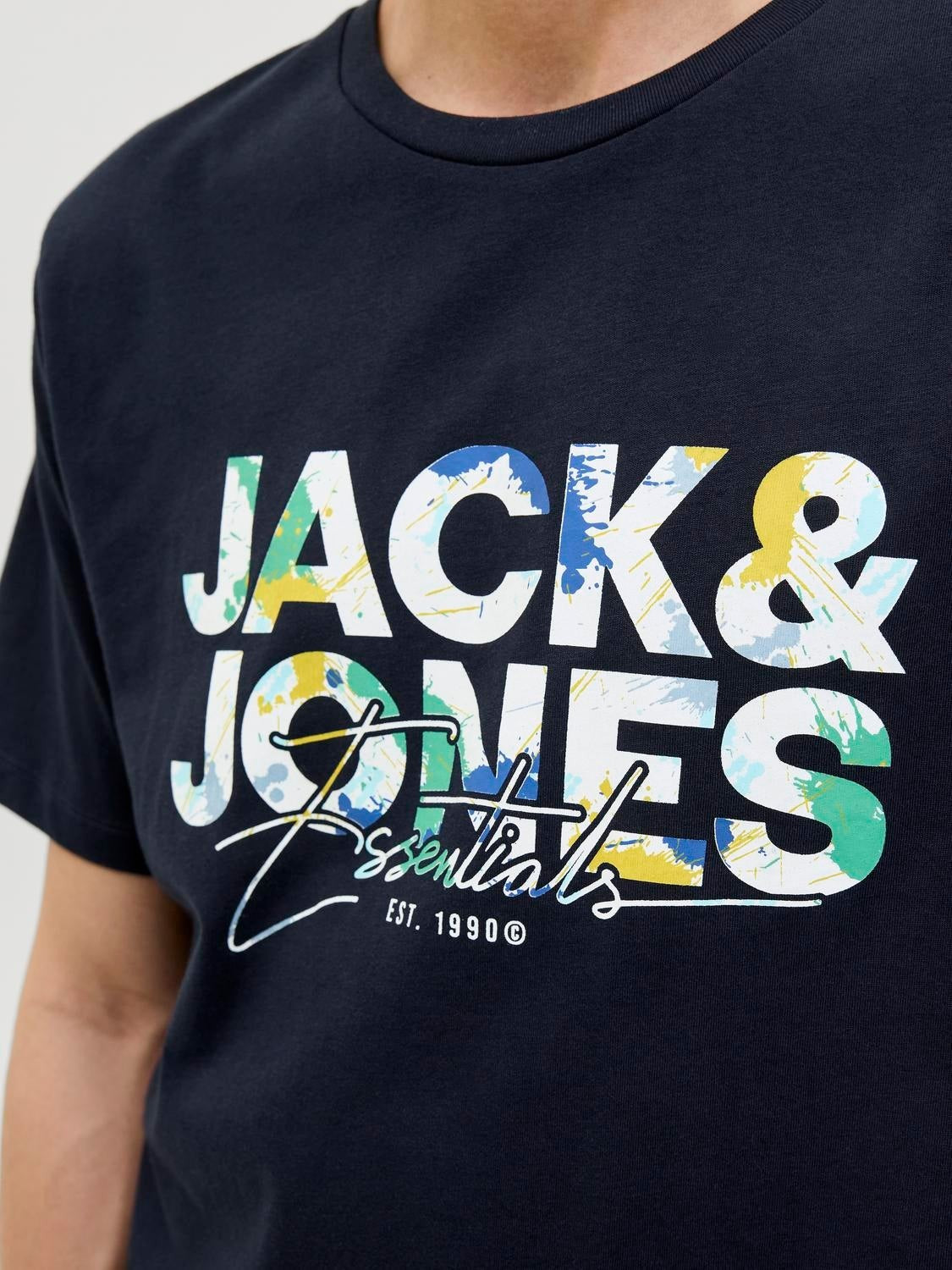JACK & JONES JJGEPLAS tee crew neck in sky captain - Image 5