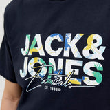 JACK & JONES JJGEPLAS tee crew neck in sky captain - Image 5