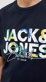 JACK & JONES JJGEPLAS tee crew neck in sky captain - Image 5