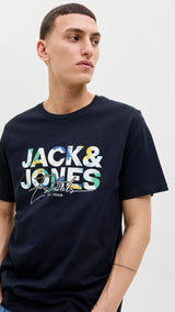 JACK & JONES JJGEPLAS tee crew neck in sky captain - Image 7