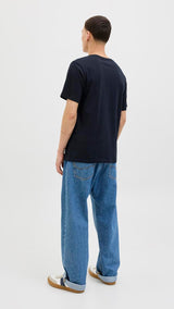 JACK & JONES JJGEPLAS tee crew neck in sky captain - Image 2