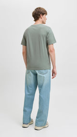 JACK & JONES JJGEPLAS tee crew neck in iceberg green - Image 2