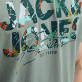 JACK & JONES JJGEPLAS tee crew neck in iceberg green - Image 5