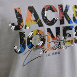 JACK & JONES JJGEPLAS tee crew neck in ultimate grey - Image 5