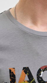 JACK & JONES JJGEPLAS tee crew neck in ultimate grey - Image 6